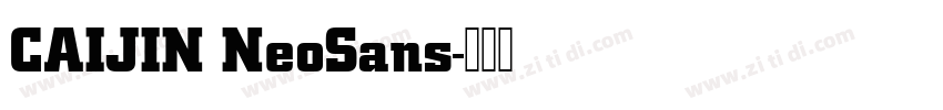 CAIJIN NeoSans字体转换